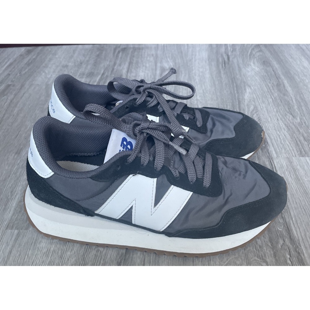 New Balance 237 Unisex Men's 6.5 Women's 8 D Sneakers Black‎ Gray Shoes